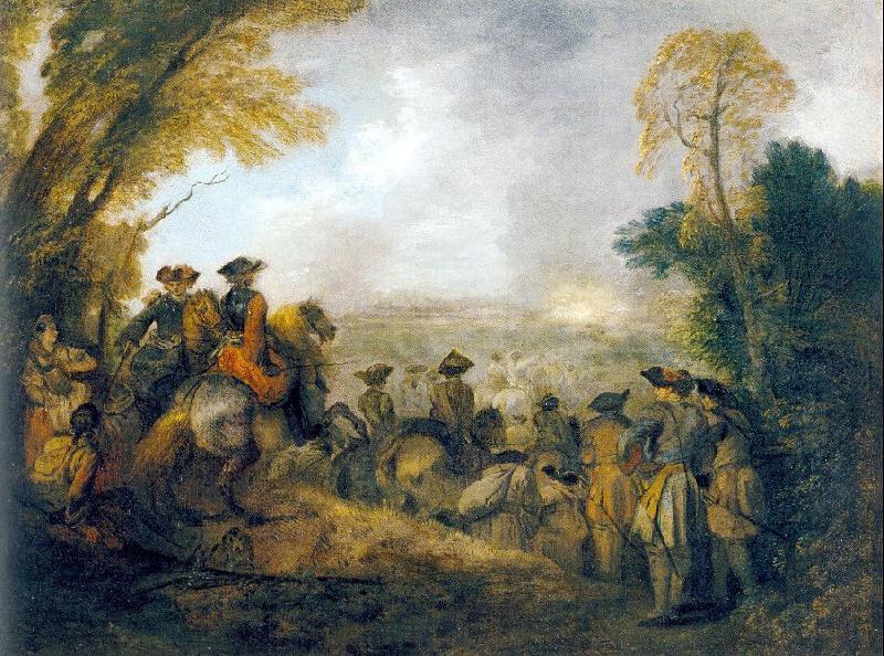 WATTEAU, Antoine On the March oil painting picture